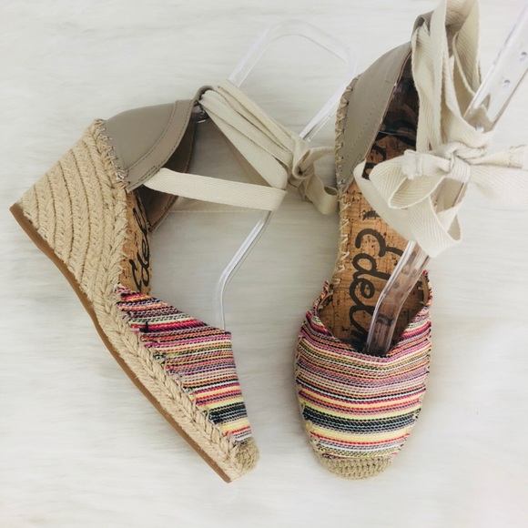 Sam Edelman Shoes - Sam Edelman Patsy Striped Espadrille Wedge Heels